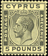 * 5£. Black/yellow. SUP. - Cyprus (...-1960)