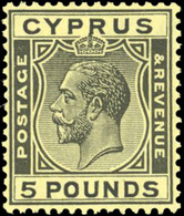 ** 5£. Black/yellow. SUP. - Cyprus (...-1960)