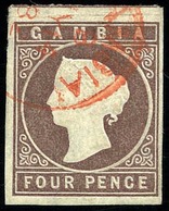 O 4p. Brown. VF. - Gambia (...-1964)
