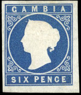 * 6p. Deep Blue. VF. - Gambia (...-1964)