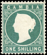 * 1sh. Green. VF. - Gambia (...-1964)