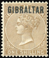 * 1sh. Yellow-brown. VF. - Gibraltar