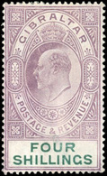 * 2sh. Green And Blue + 4sh. Deep Purple And Green. VF. - Gibraltar