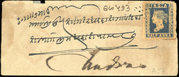 O 1/2a. Indigo. Die I. Used On Cover. VF. - Sonstige & Ohne Zuordnung