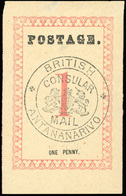 (*) 1d. Rose. ''BRITISH CONSULAR MAIL ANTANANARIVO'' In Black. SUP. - Andere & Zonder Classificatie