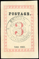 (*) 3d. Rose. ''BRITISH CONSULAR MAIL ANTANANARIVO'' In Black. SUP. - Andere & Zonder Classificatie