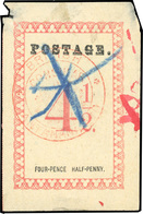 O 4 1/2d. Rose. ''BRITISH CONSULAR MAIL ANTANANARIVO'' In Red. F. R. - Sonstige & Ohne Zuordnung