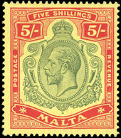 * 2sh. Purple And Bright Blue + 5sh. Green And Red/yellow. 2 Values. SUP. - Malta (...-1964)