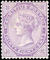 * 38c. Bright Purple. VF. - Mauritius (...-1967)