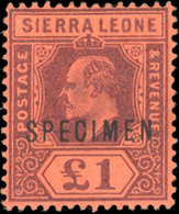 * Set Of 5. Optd. SPECIMEN. SUP. - Sierra Leone (...-1960)