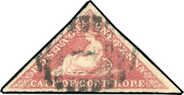 O 1p. Deep Rose-red. White Paper. Cancelled In Oval. Large Margin. VF. - Zonder Classificatie