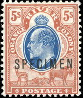 * 5sh. Blue And Brown. Optd. SPECIMEN. VF. - Zonder Classificatie