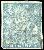 O (1d.) Bright Blue. Small Defects But VF. - Trinidad & Tobago (...-1961)