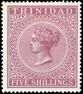 * 5sh. Rose Lake. SUP. - Trinidad & Tobago (...-1961)