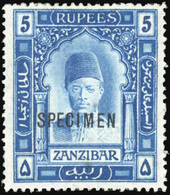 * Set Of 5. Optd. SPECIMEN. SUP. - Zanzibar (...-1963)