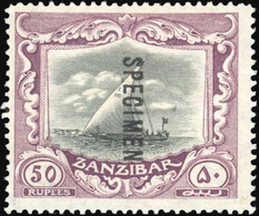 * Set Of 5. Optd. SPECIMEN. TB. - Zanzibar (...-1963)