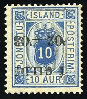 * 10a. Bleu. D14 X 13 1/2. Surcharge Renversée (FACIT N°T J.17.11). SUP. - Sonstige & Ohne Zuordnung