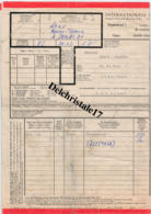 96 0016 LIMBACH PRÈS DE HOMBURG (SARRE) 1957 LETTRE DE VOITURE GRANDE VITESSE TRANSPORT INTERNATIONAL PAR CHEMIN DE FER - 1950 - ...