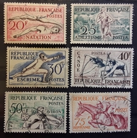 FRANCE 1953, Serie JO HELSINKI OLYMPICS  Yvert 960 / 965  Obl D'epoque , TB Cote 20 Euros - Sommer 1952: Helsinki