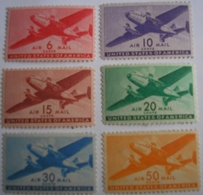 ETATS-UNIS - USA Stamp - P.A. N° 26/32 (-27) Yvert & Tellier - * (MVLH) - 2 Photos - 2b. 1941-1960 Ongebruikt