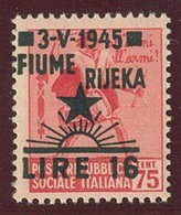 ITALIA - OCC. JUGOSLAVA DI FIUME SASS. 21la NUOVO - Occ. Yougoslave: Fiume