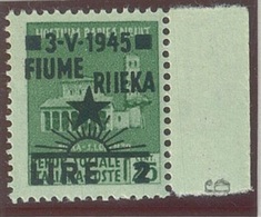 ITALIA - OCC. JUGOSLAVA DI FIUME SASS. 14p NUOVO - Ocu. Yugoslava: Fiume