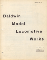 Catalogue BALDWIN MODEL LOCOMOTIVE WORKS KITS 1962 ? 0 GAUGE - Anglais