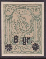 POLAND 1915 Warsaw Local Fi 10 Imperf Mint Hinged - Abarten & Kuriositäten