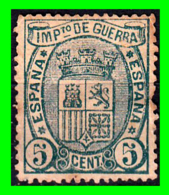 ESPAÑA SELLO DE IMPUESTOS DE GUERRA DE ESPAÑA 5C DE 1875, ESCUDO DE ESPAÑA - Used Stamps