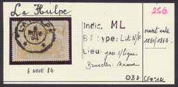 Chemin De Fer - TR12 Obl Télégraphique "La Hulpe" (1884). Ligne : Bruxelles - Namur / Telegraaf Op Spoorweg - Oblitérés