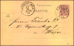 1882, "BERLIN S. 73" Auf 5 Pfg. GSK Nach Wien (KBHW 740) - Macchine Per Obliterare (EMA)