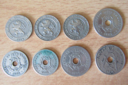 Belgique - 8 Monnaies 5 Et 10 Centimes - 1862 à 1920 - Colecciones