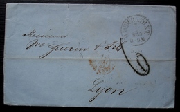 Hambourg 1855 Lettre Pour Lyon, France - [1] Precursores