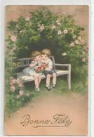 Cpa Illustrateur Hannes Petersen Couple Enfant Mignon Bonne Fetes Ed Doris - Petersen, Hannes