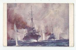 Cpa Illustrateur Maestri Heligoland Battaglia Bataille Navale Guerre V Revis . Stampa N3805 - Other & Unclassified