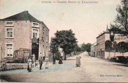 Assesse  Grande Route Du Luxembourg Animée Colorisée Circulé En 1911 - Assesse