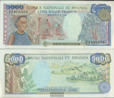 Rwanda Pick-number: 22a (1988) Uncirculated 1988 5.000 Francs - Ruanda