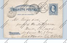 BRASIL - 1891, Postal Stationery, Santos - Rio - Enteros Postales