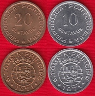 Sao Tome And Principe Set Of 2 Coins: 10 - 20 Centavos 1971 UNC - Sao Tome Et Principe