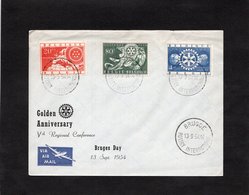 LSC 1954 - Cachets BRUGGE - Rotary International Sur YT 952 & 953 & 954 - Documents Commémoratifs