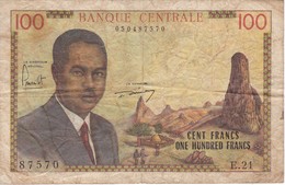 BILLETE DE CAMERUN DE 100 FRANCS DEL AÑO 1962 (BANKNOTE) - Camerún