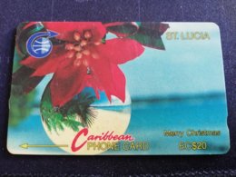 SAINT LUCIA $20 , MERRY CHRISTMAS  5CSLA    OLD Logo C&W ** 1269 ** - Sainte Lucie