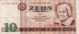 GERMANY-DEMOCRATIC REP. 10 MARK 1971 **CIRC.   P-28a - 10 Mark