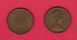 GREAT BRITAIN  1 NEW PENNY 1975 (KM # 915) #6002 - 1 Penny & 1 New Penny