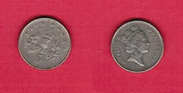 GREAT BRITAIN  5 PENCE 1991 (KM # 937b) #6005 - 5 Pence & 5 New Pence