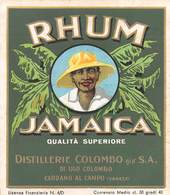 7207" RHUM JAMAICA-DISTILLERIE COLOMBO S.A.-CARDANO AL CAMPO-VARESE " ETICHETTA ORIGINALE - Rhum