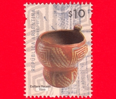 ARGENTINA - Usato - 2008 - Ceramica Cultura Yocavil - Vaso - $ 10 - Used Stamps