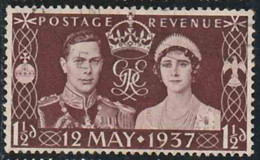 GB 1937 Yv. N°223 - 1p1/2 Couronnement De George VI Et De La Reine Elizabeth - Oblitéré - Usados