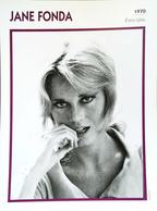 Jane FONDA  (1970)    Portrait Star Cinéma . Photo-Fiche Filmographie . Collection Edito Service - Fotos