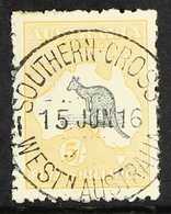 1915  5s Grey And Yellow "Roo", SG 30, Superb Used With Lovely Neat Centrally Placed "SOUTHERN CROSS / WESTN. AUSTRALIA" - Autres & Non Classés